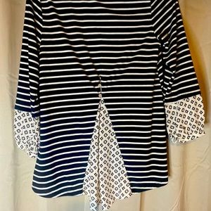 Hem & Thread Small Black and white striped top